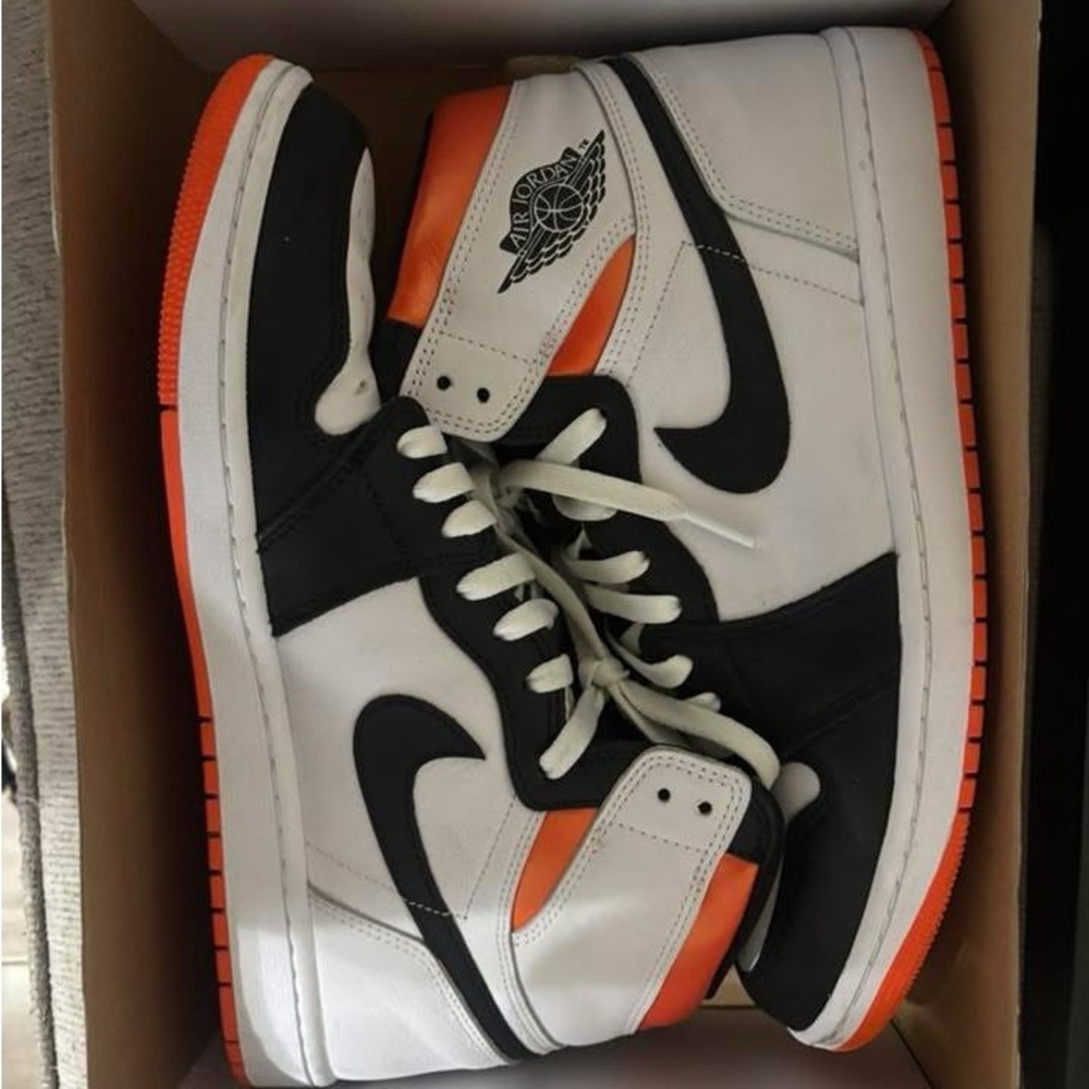 Nike High Top Sneakers - Black, White, Orange
